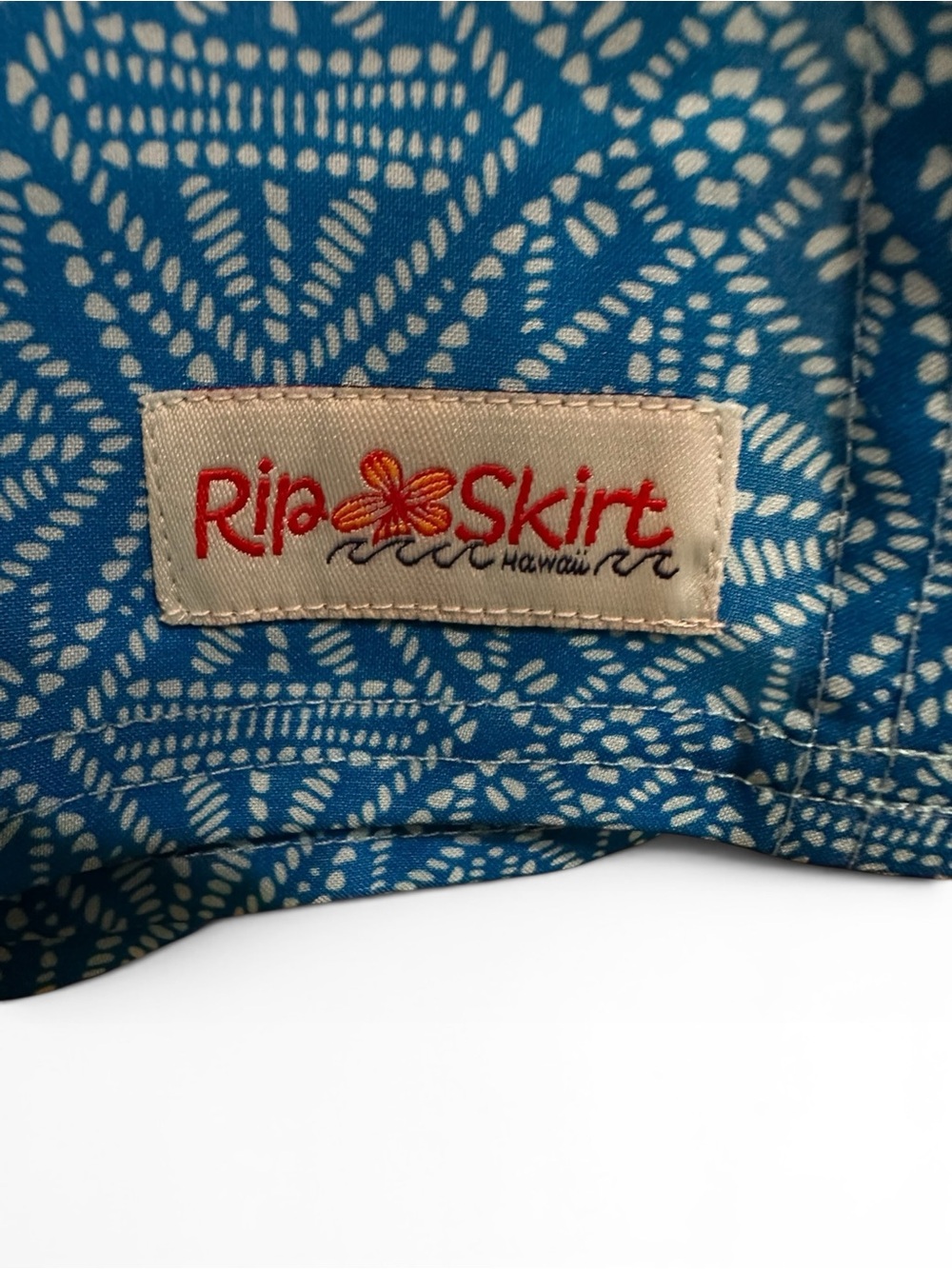 Blue Patterned Rip Skirt - Picture 3 of 3